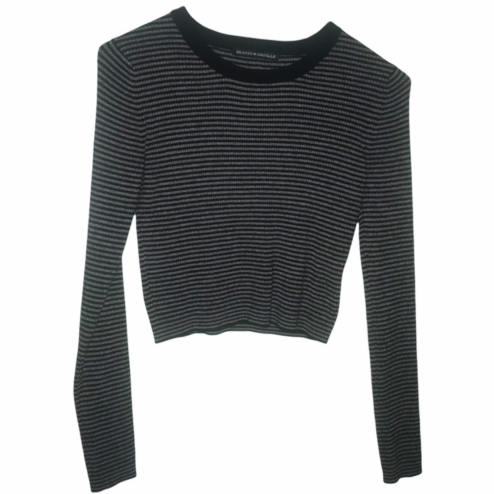 Brandy Melville Striped Cropped Sweater OS